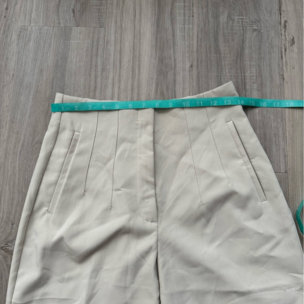 Zara Cream High Waisted Pants - Picture 9 of 12